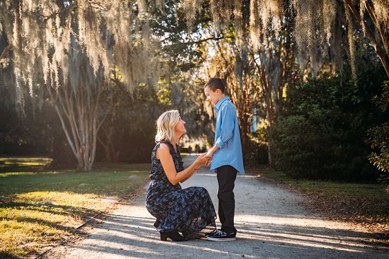 mother and son family portrait